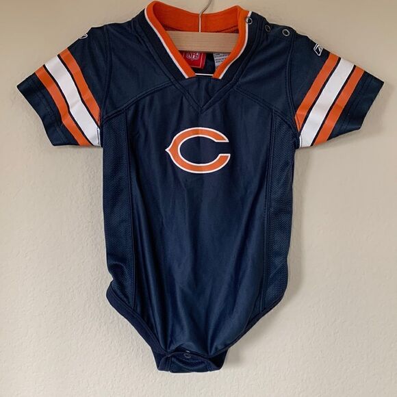 Chicago Bears NFL Blue Satin Jersey 24 Months‎ baby Creeper One-Piece Reebok - Picture 1 of 5